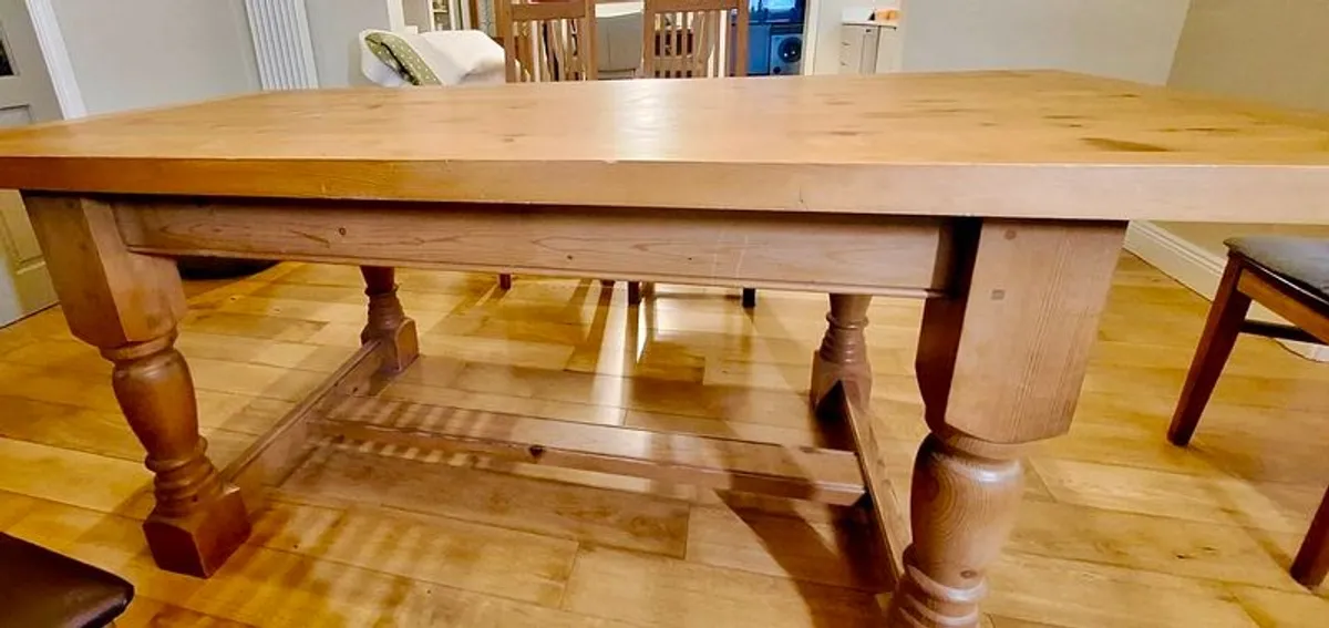 Farmhouse Pine Kitchen Table - Image 1