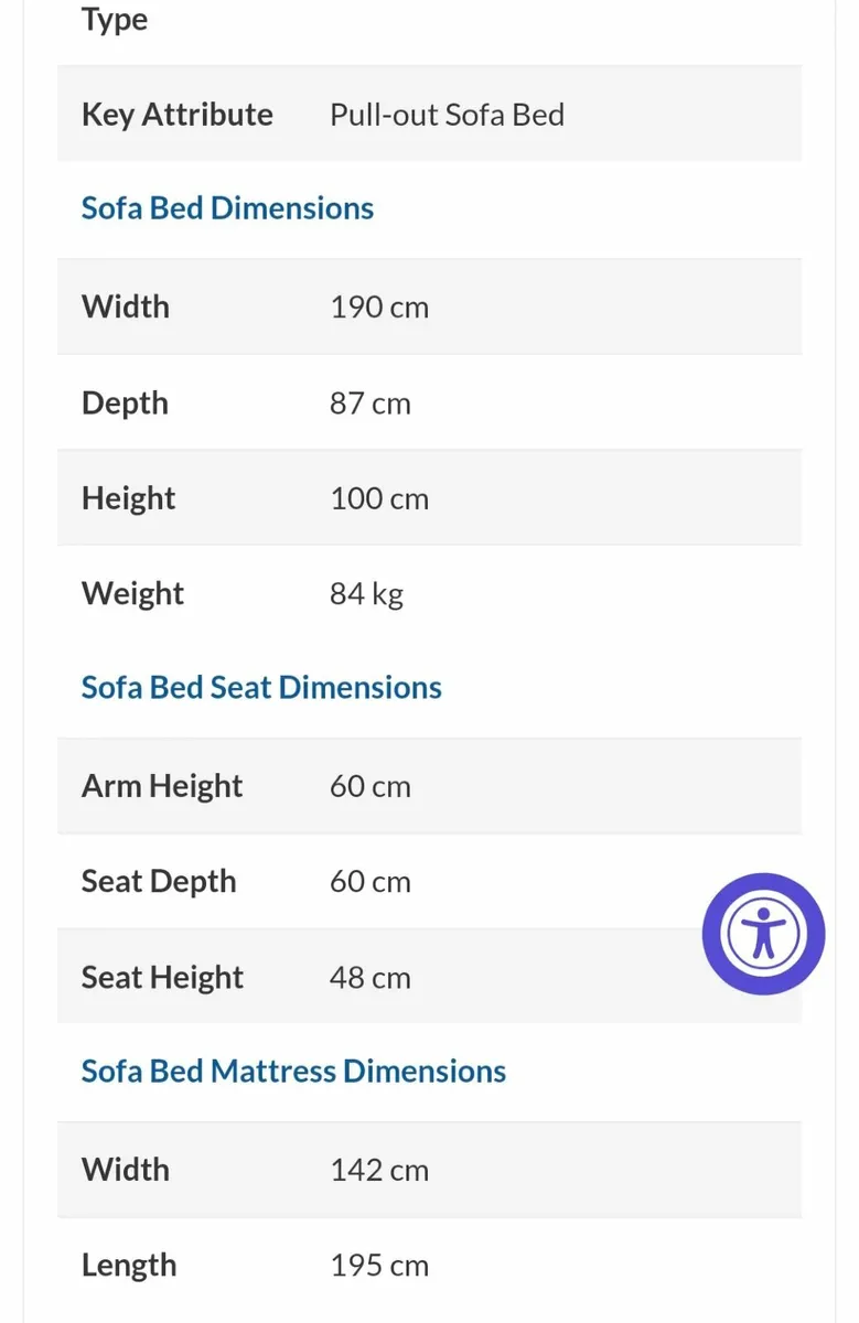 Rubra 2 Seater Grey Sofa Bed - Image 4