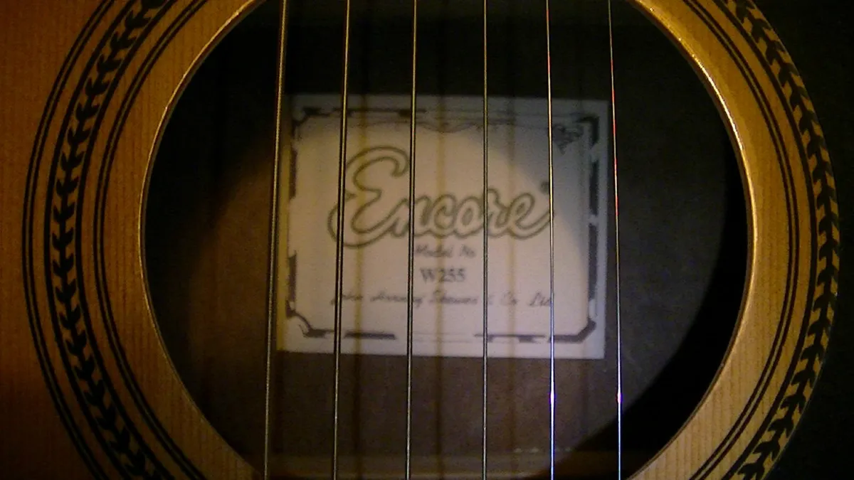 Encore Acoustic Guitar - Image 2