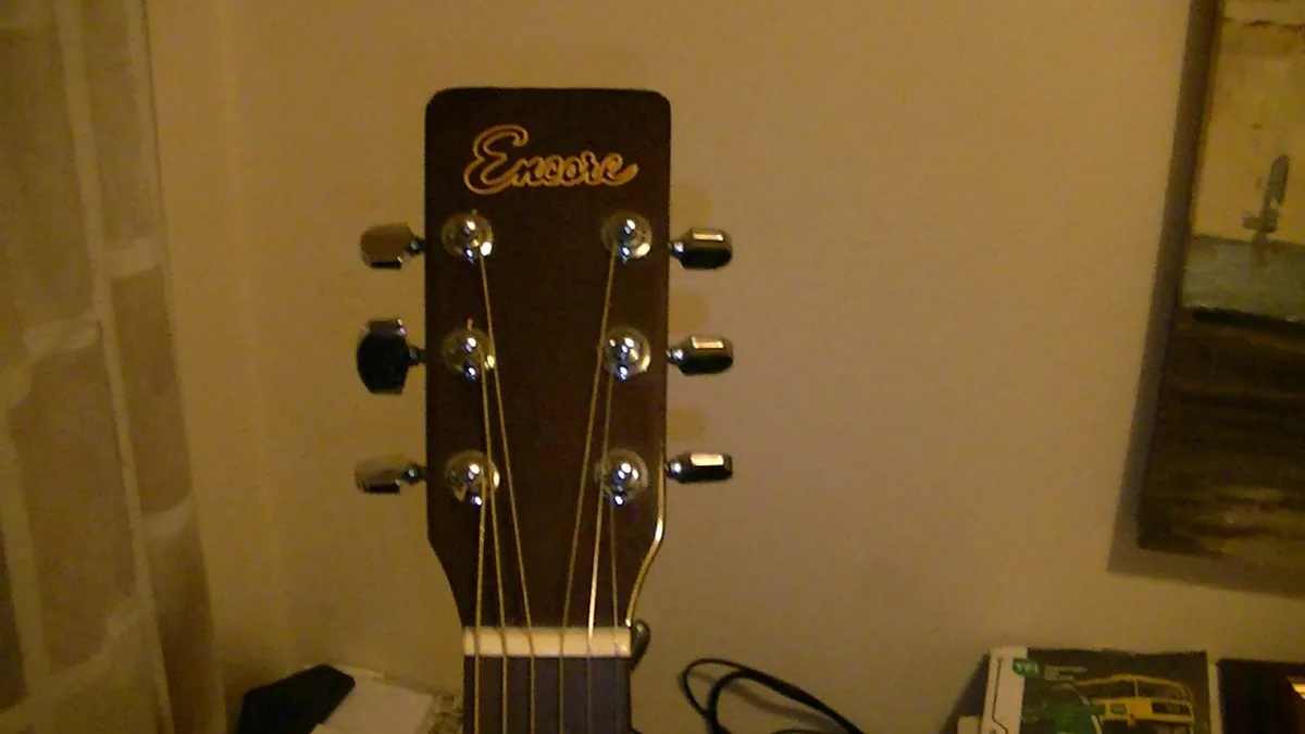 Encore Acoustic Guitar - Image 4