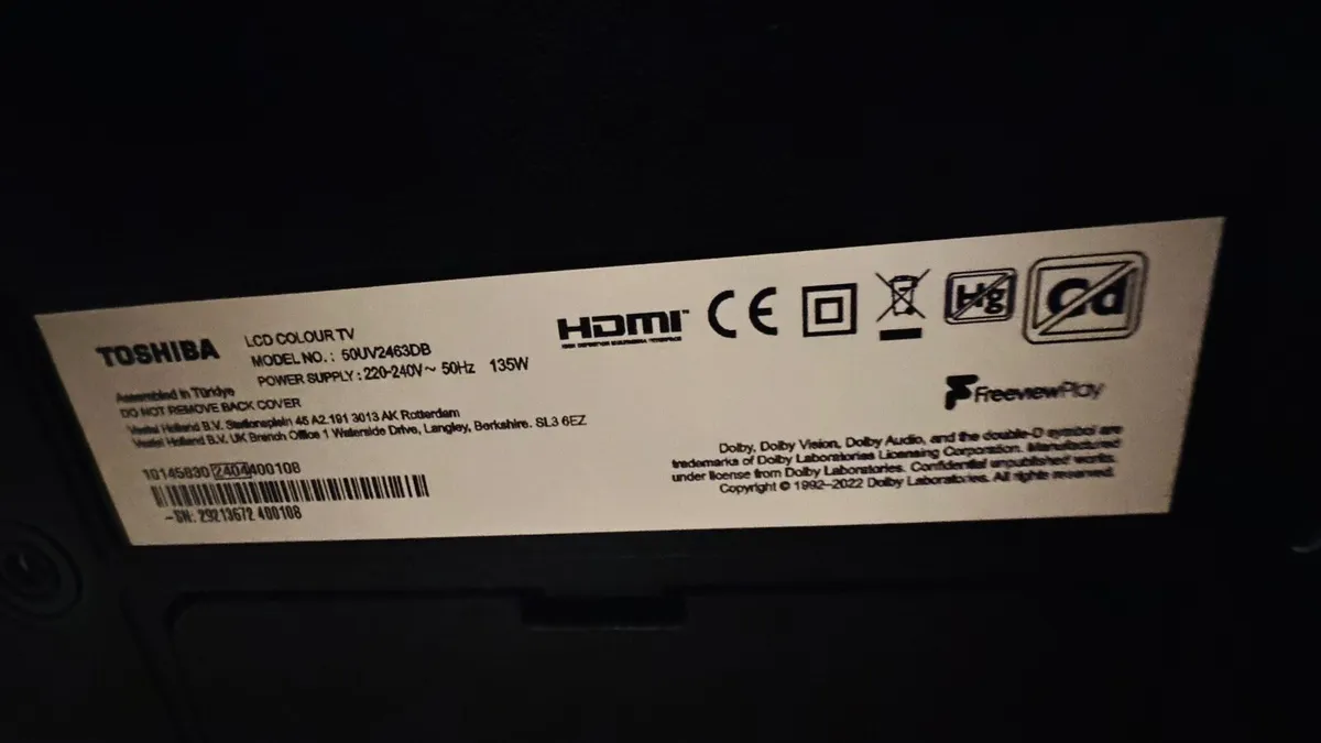 Toshiba 50” Smart TV – Excellent Condition! - Image 2