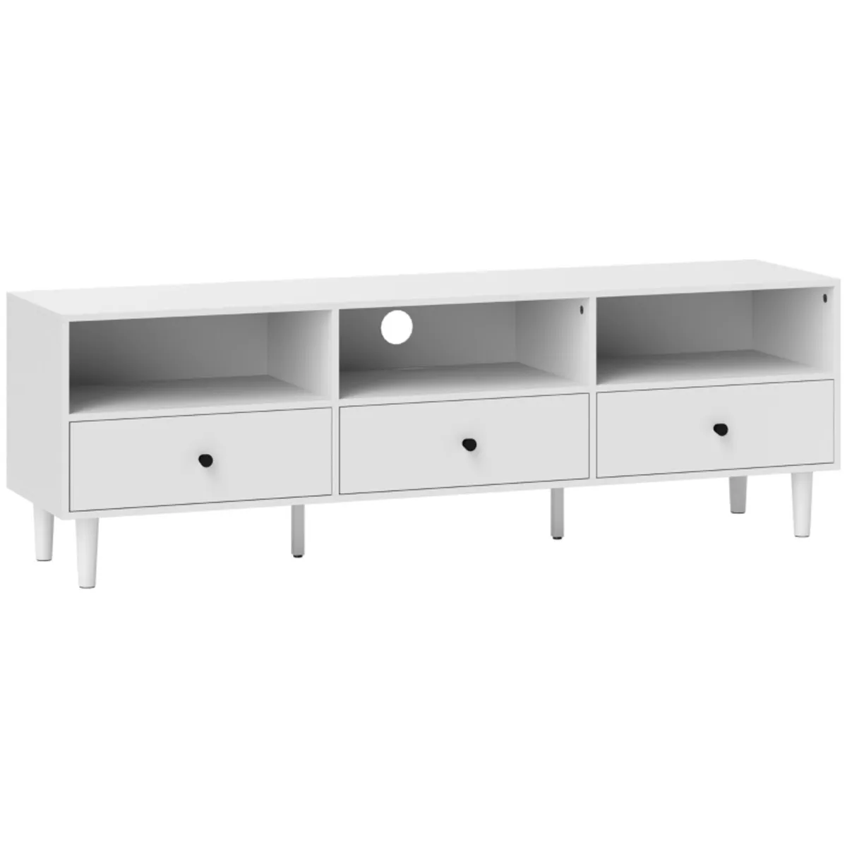 TV cabinet, TV stand for 190.5 cm screens, 3 open - Image 2