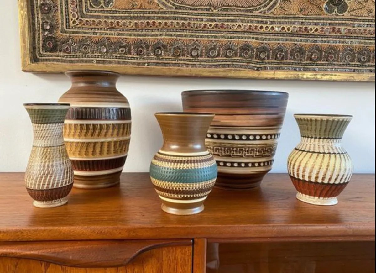 Mid Century German Pottery Pieces - Image 1