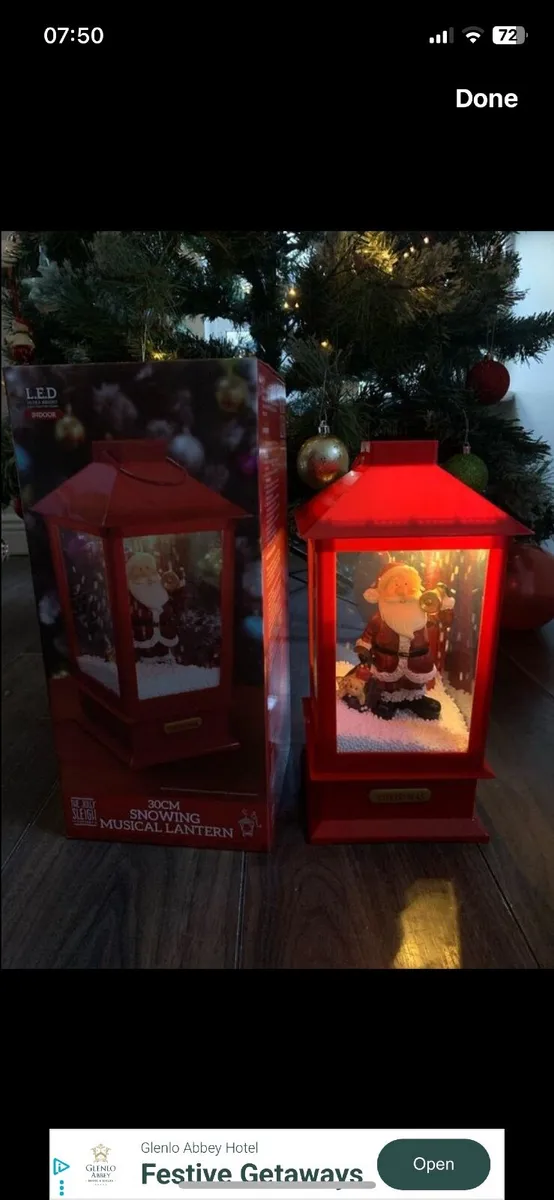 Santa in a phone box Christmas Decoration - Image 1