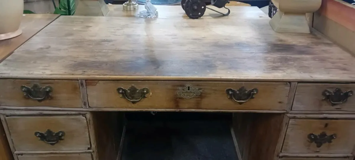 Victorian Pine Office Desk - Image 2