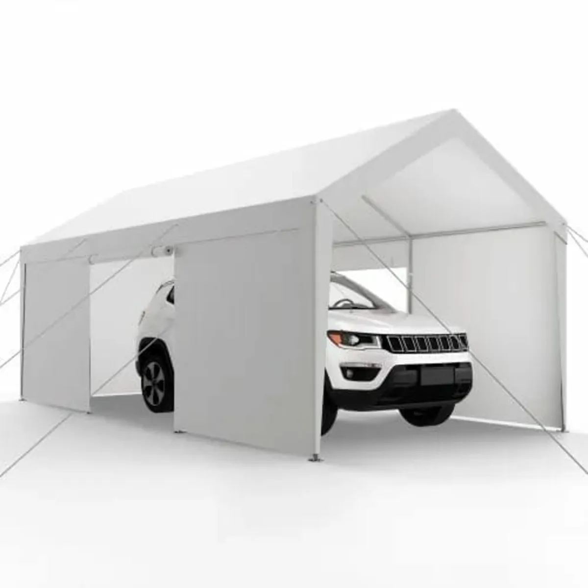 Carport, 12 x 20 FT Outdoor Car Canopy, Potable Ca - Image 1