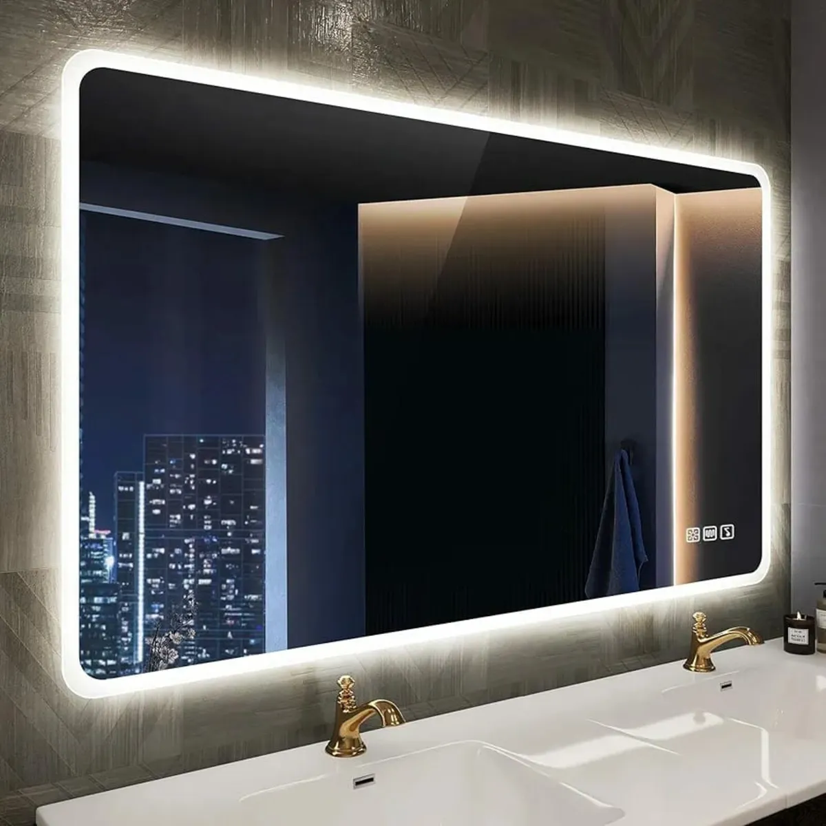 1000x700 mm Bathroom-Mirror-with-LED-Lights for Wa - Image 1