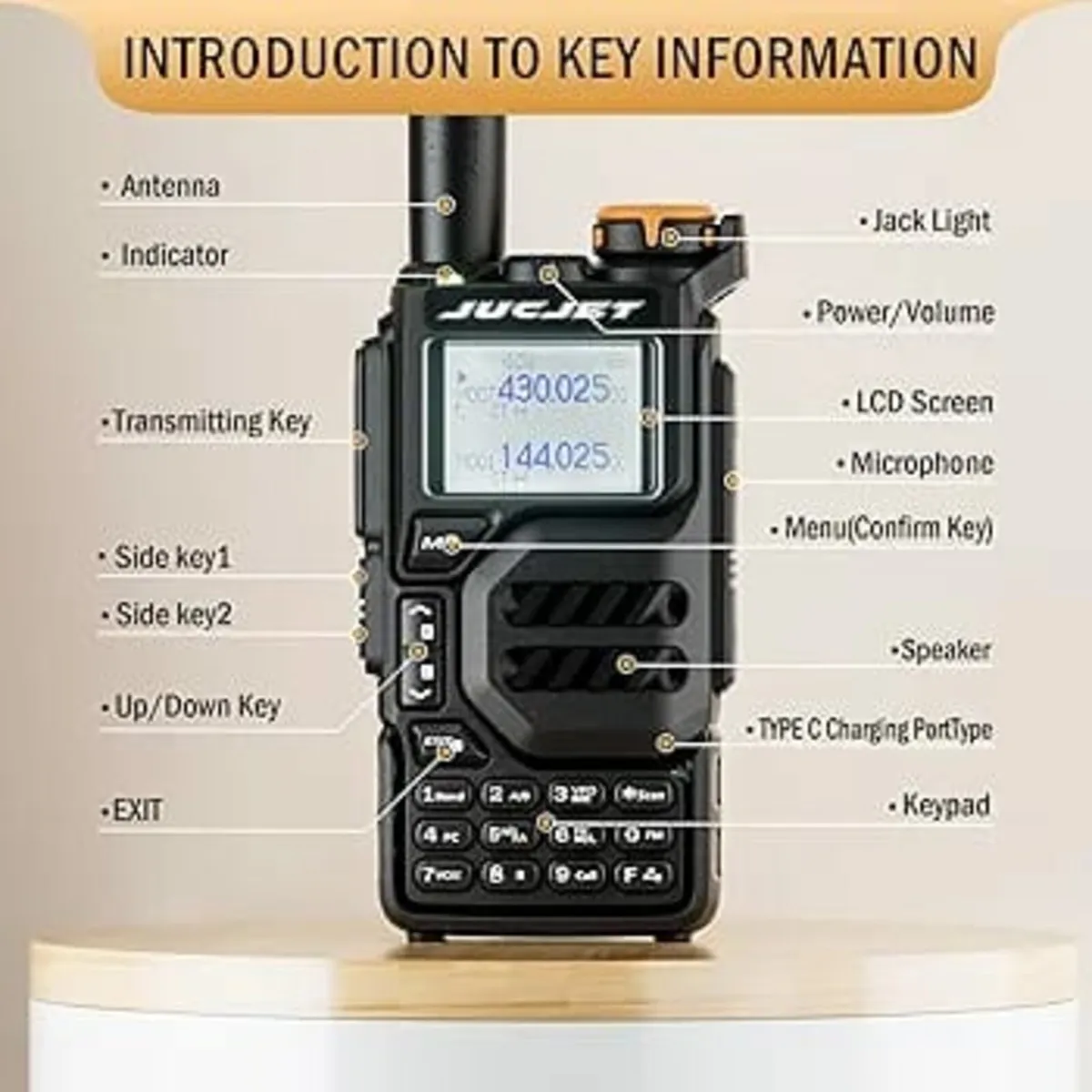 UV-K5 Walkie Talkie Dual Band VHF/UHF 144-146/430- - Image 2