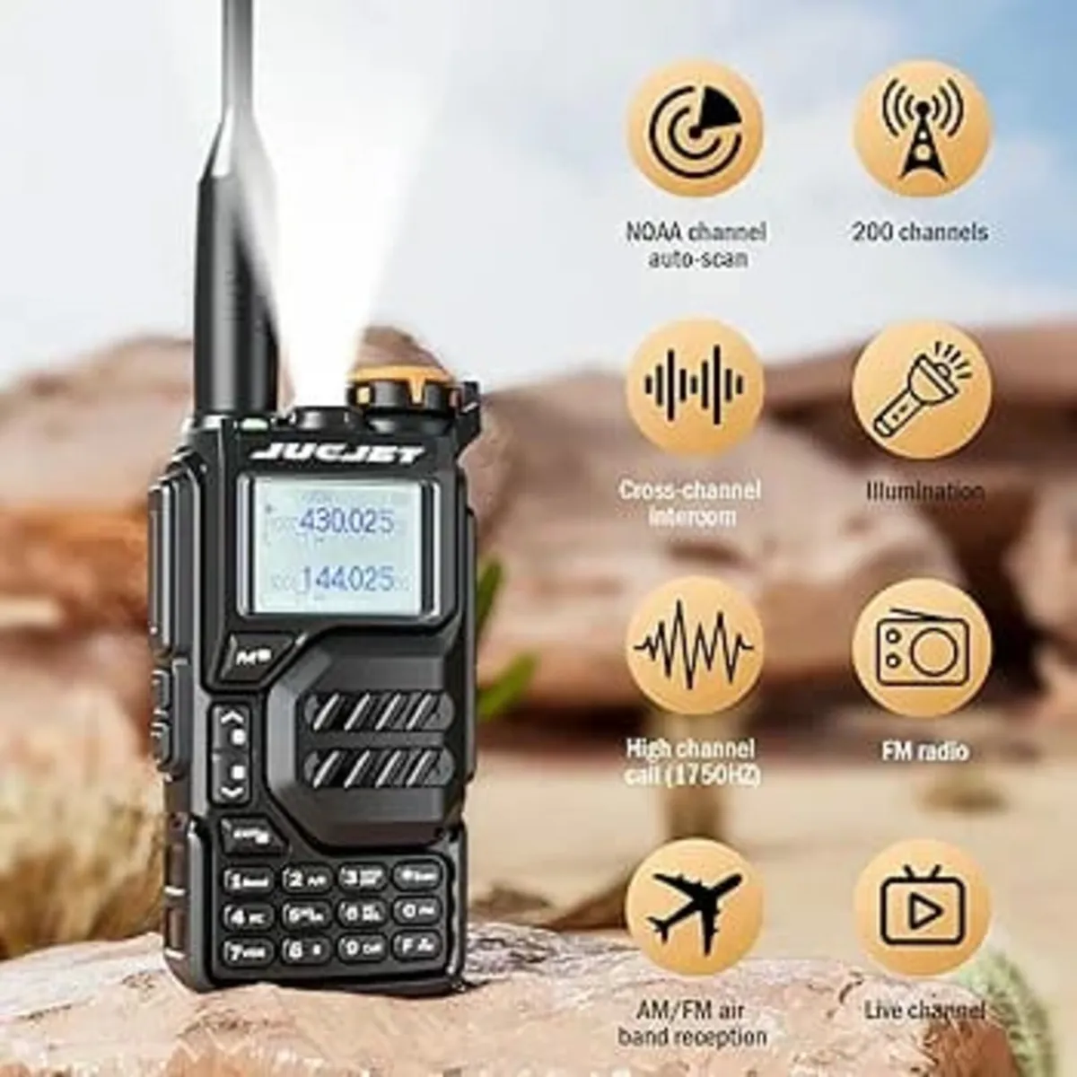 UV-K5 Walkie Talkie Dual Band VHF/UHF 144-146/430- - Image 3