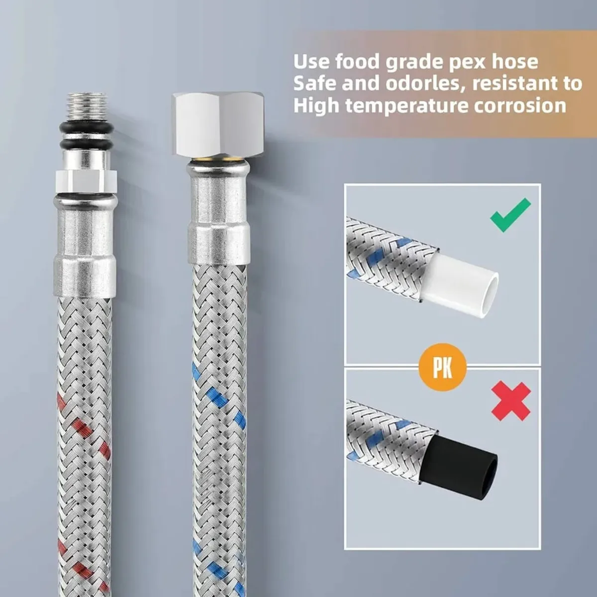 Bathroom Tap, Stainless Steel High Basin Tap, Hot - Image 4