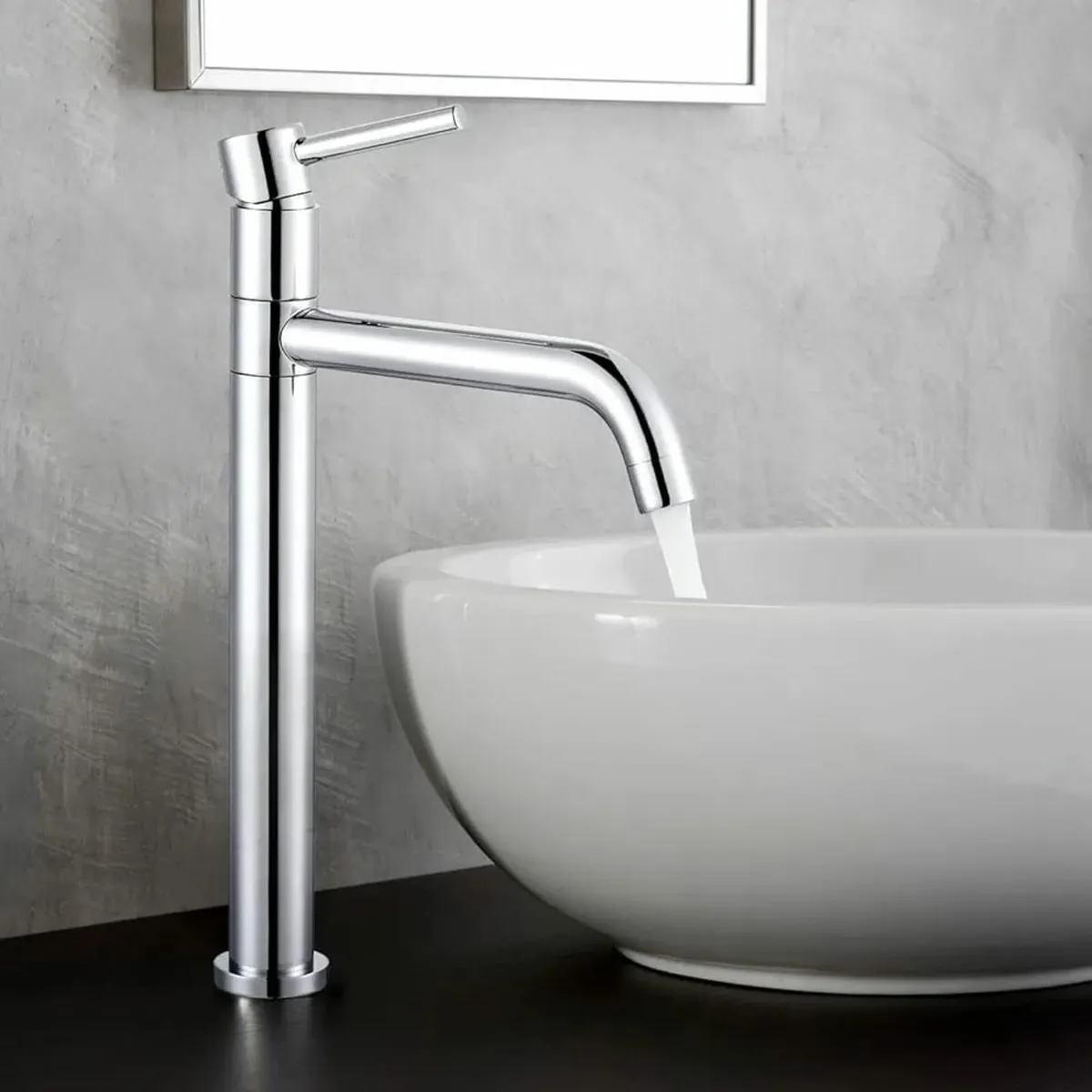 Bathroom Tap High Wash Basin Mixer Tap 360° Swivel - Image 1