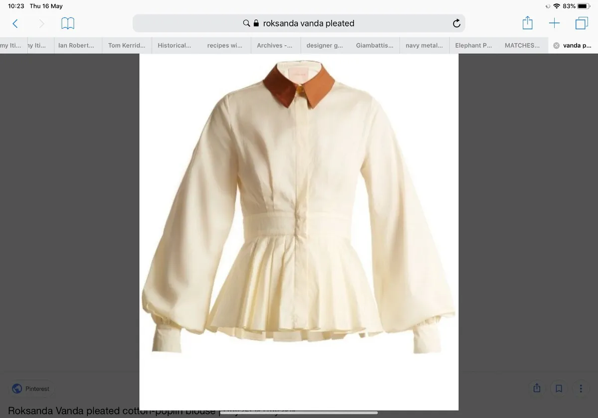 Roksanda NEW peplum cream shirt - Image 1