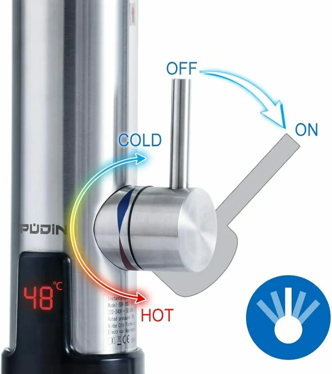 ,220V Electric Instant Heater,Supply Hot and Cold - Image 3