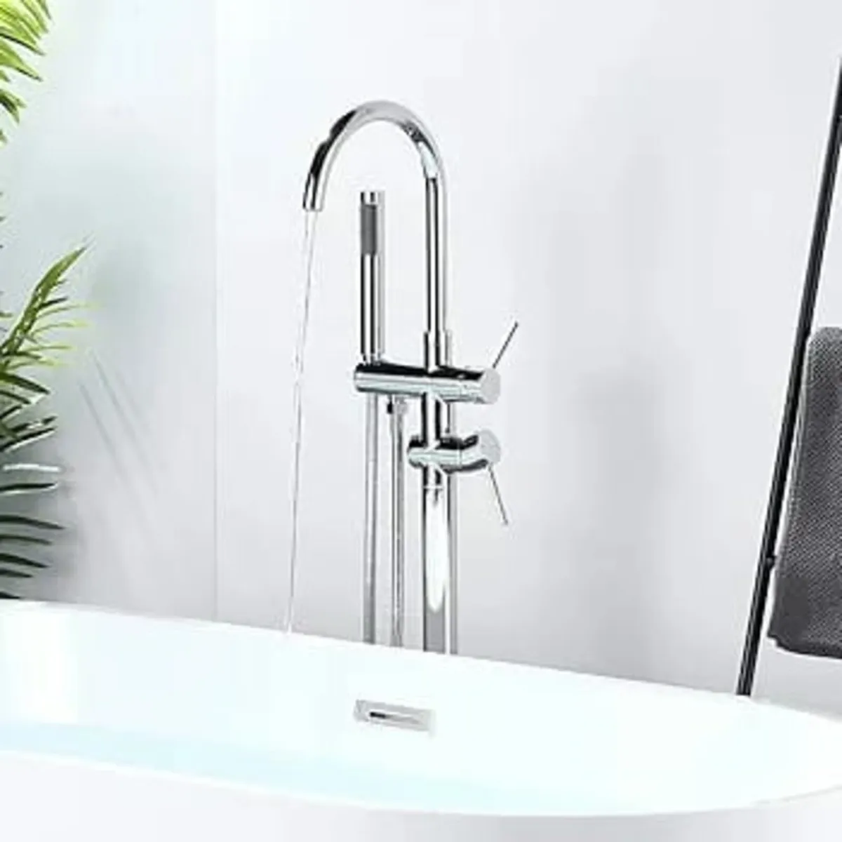 Freestanding Bath Tap, Copper Stainless Steel 360° - Image 2