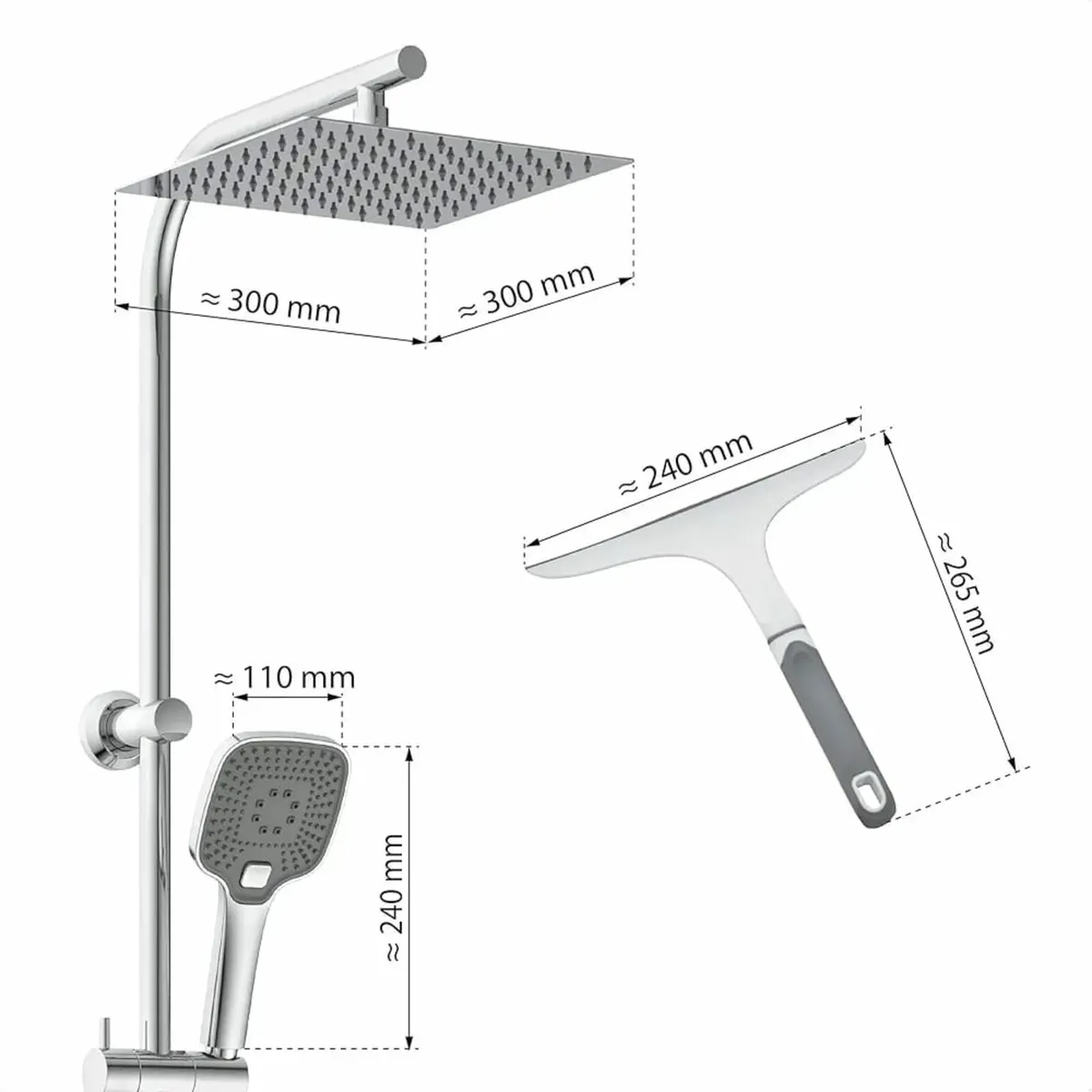 EASY DELUXE DX12011 Shower Set without Fittings 2 - Image 4