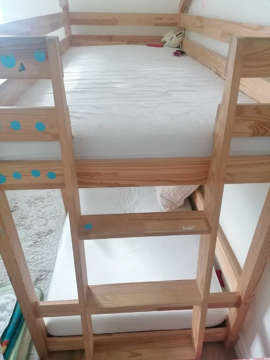 Bunk Bed + Mattresses (very good condition) - Image 2