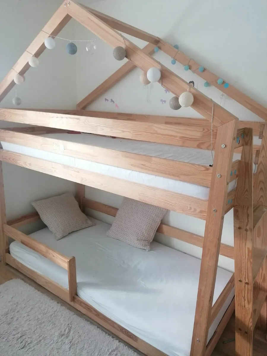 Bunk Bed + Mattresses (very good condition) - Image 1