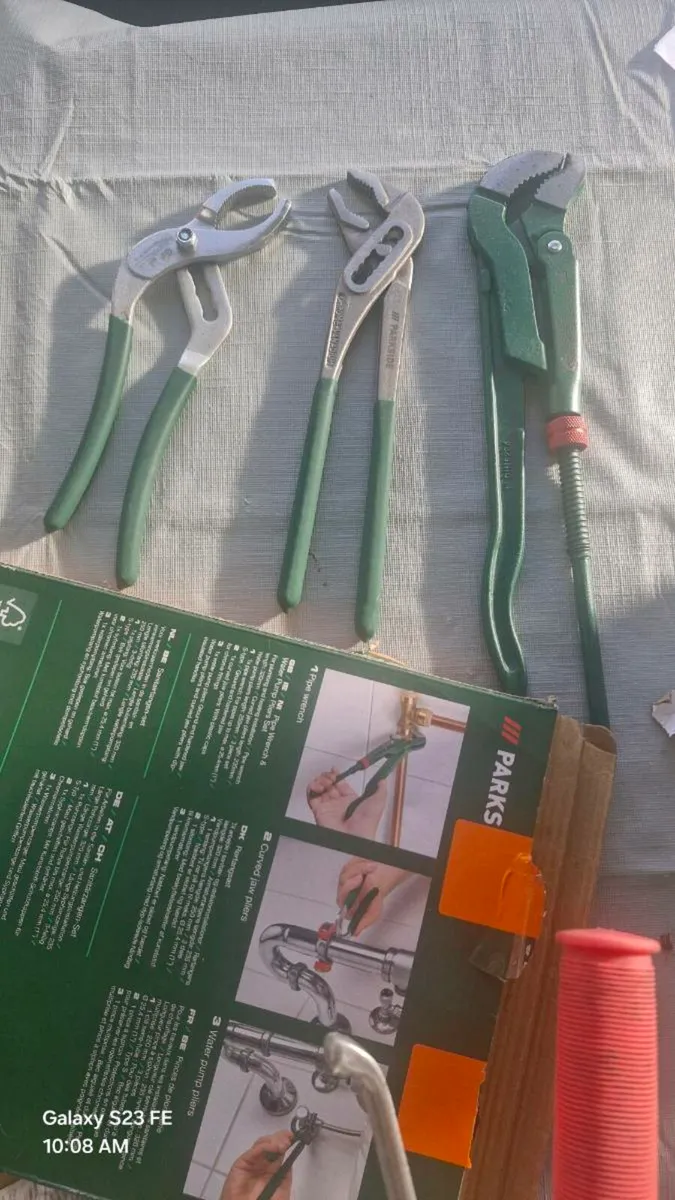 Parkside plumbing pliers set 3 piece unused - Image 1