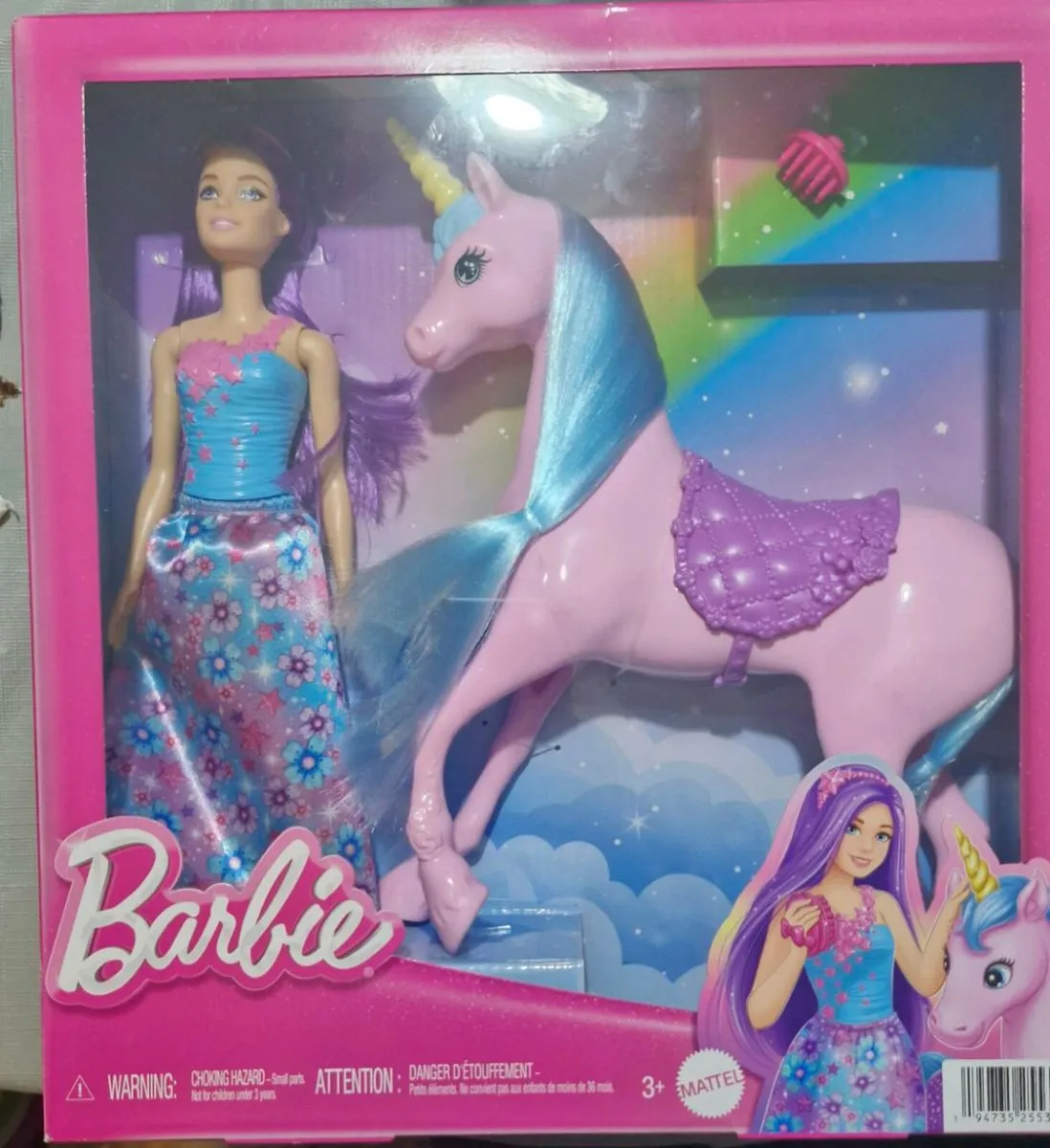 Barbie Dreamtopia Magical Lights Unicorn with Rain - Image 1