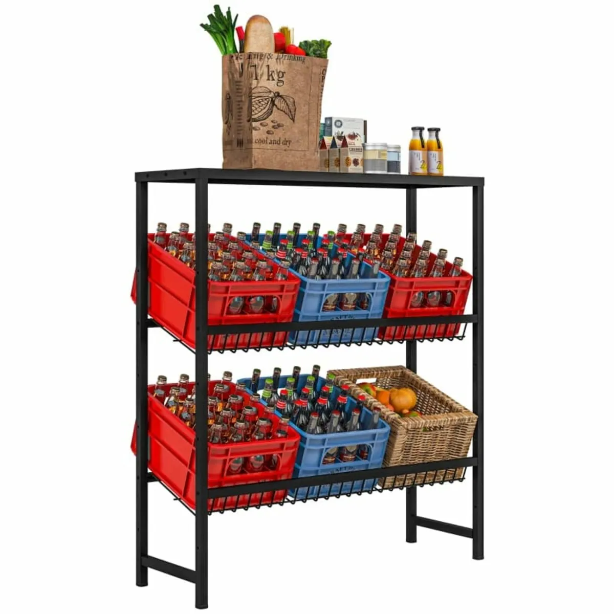 Storage shelf, height-adjustable, sturdy metal, sp - Image 4