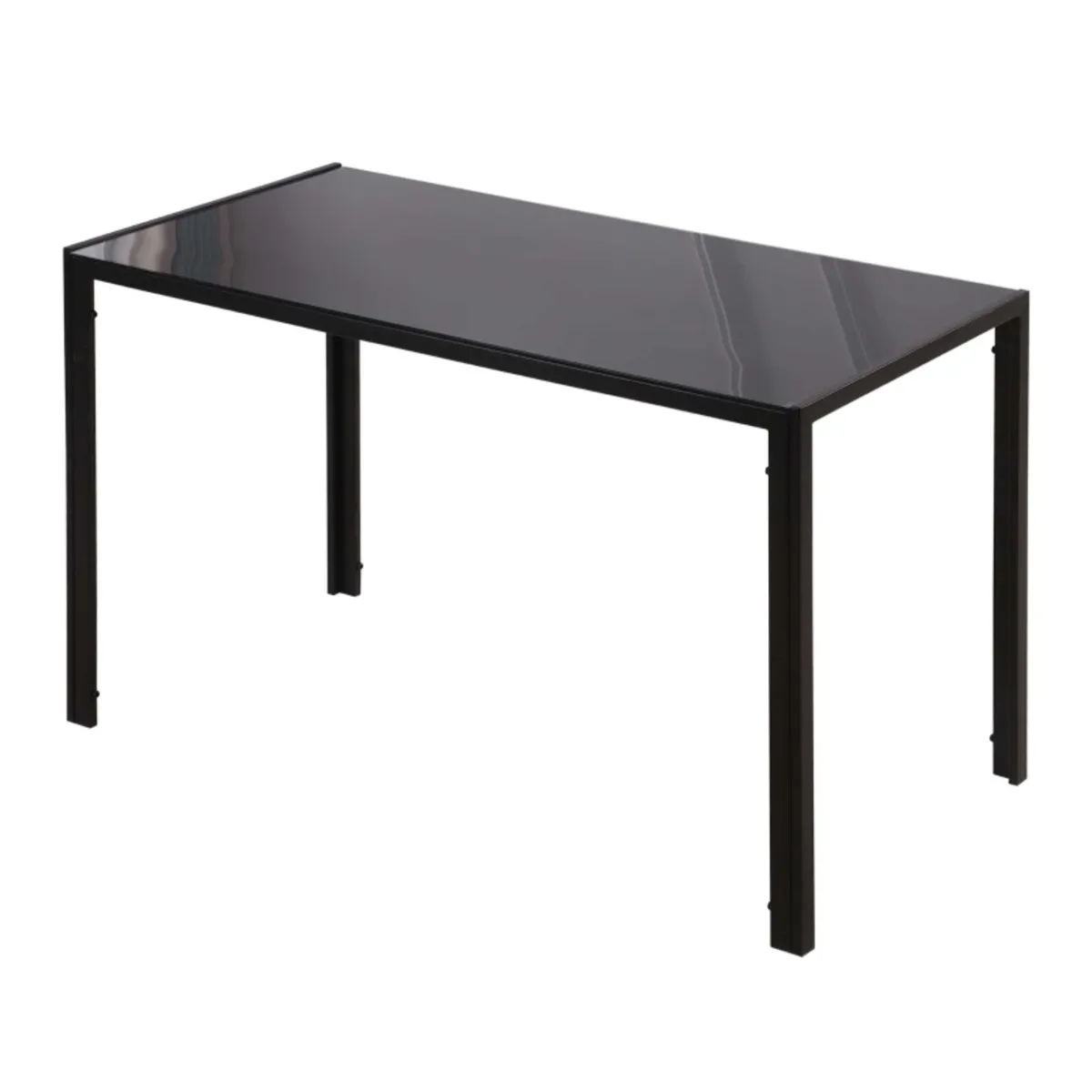 Modern Rectangular Dining Table for 4 People Glass - Image 1