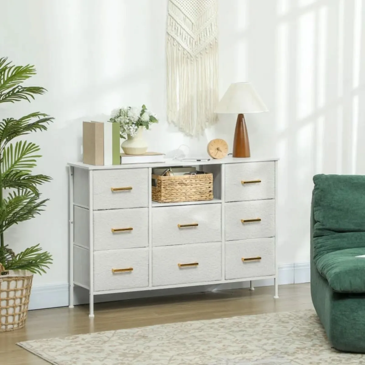 Chest of Drawers, Storage Cabinet with 8 Fabric Dr - Image 3