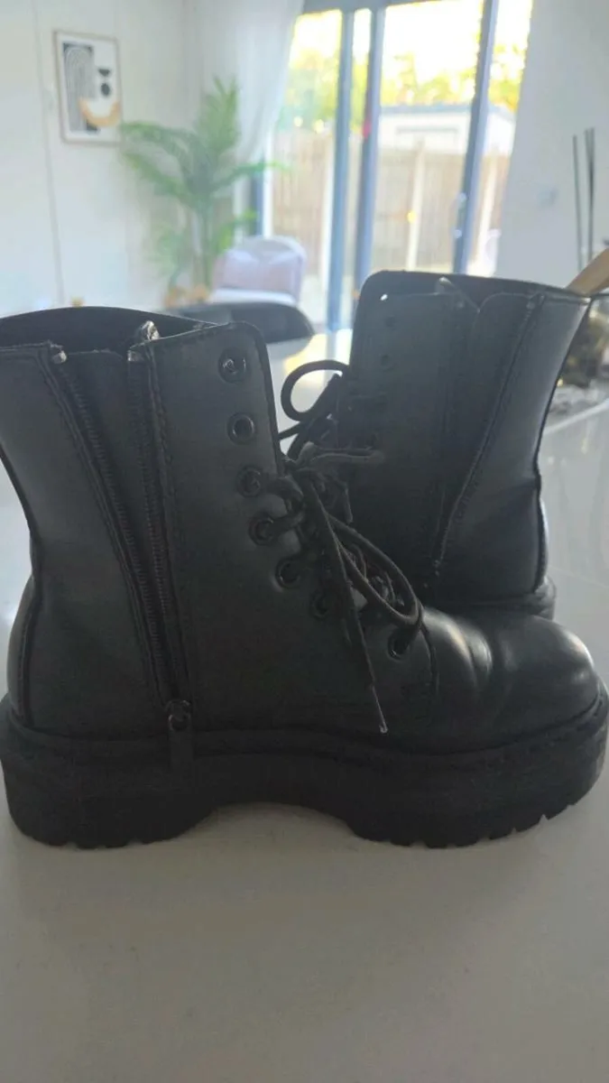 Women's Black DM Boots - Image 3