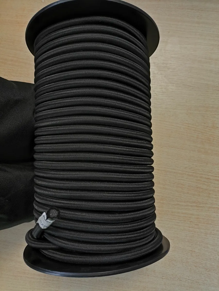 Elastic bungee rope 10mm / 50m - Reel  Black - Image 3