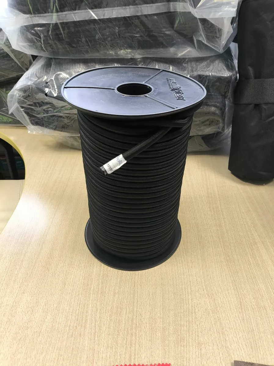 Elastic bungee rope 10mm / 50m - Reel  Black - Image 4