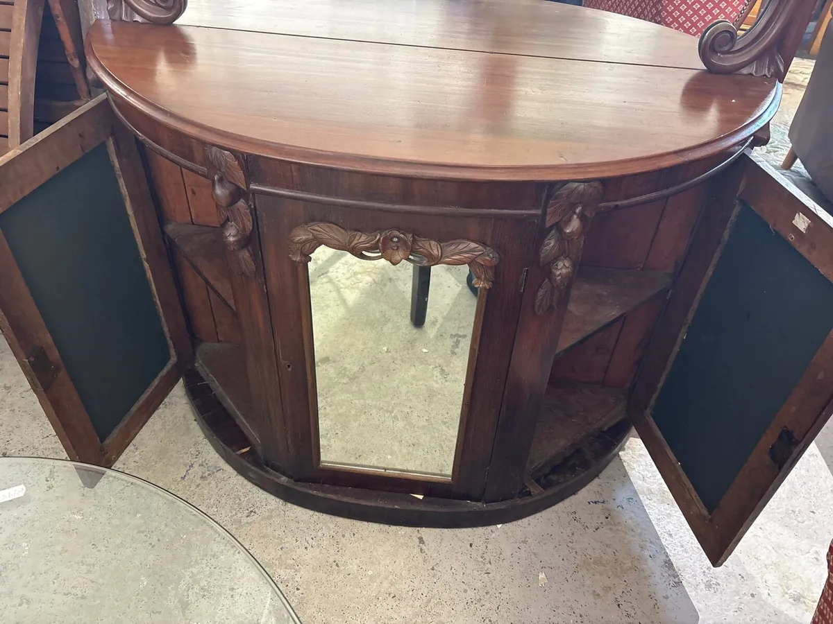 Victorian beer teak mirrored Credenza - Image 3