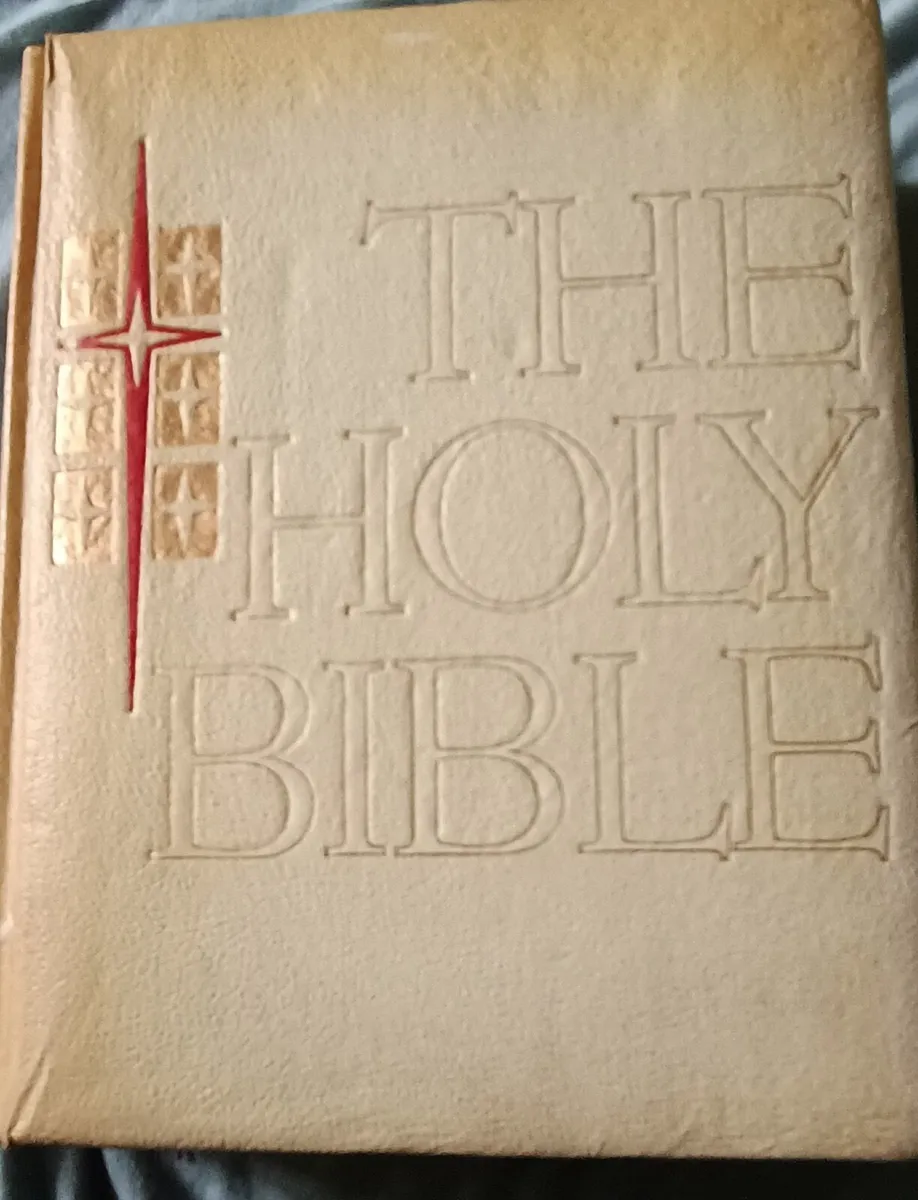 Vintage Big Catholic Holy Bible - Image 1