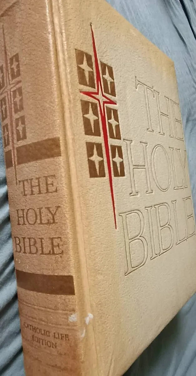 Vintage Big Catholic Holy Bible - Image 2