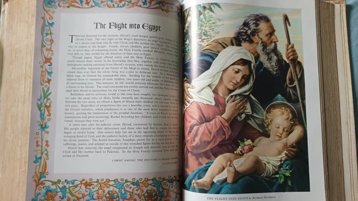 Vintage Big Catholic Holy Bible - Image 3