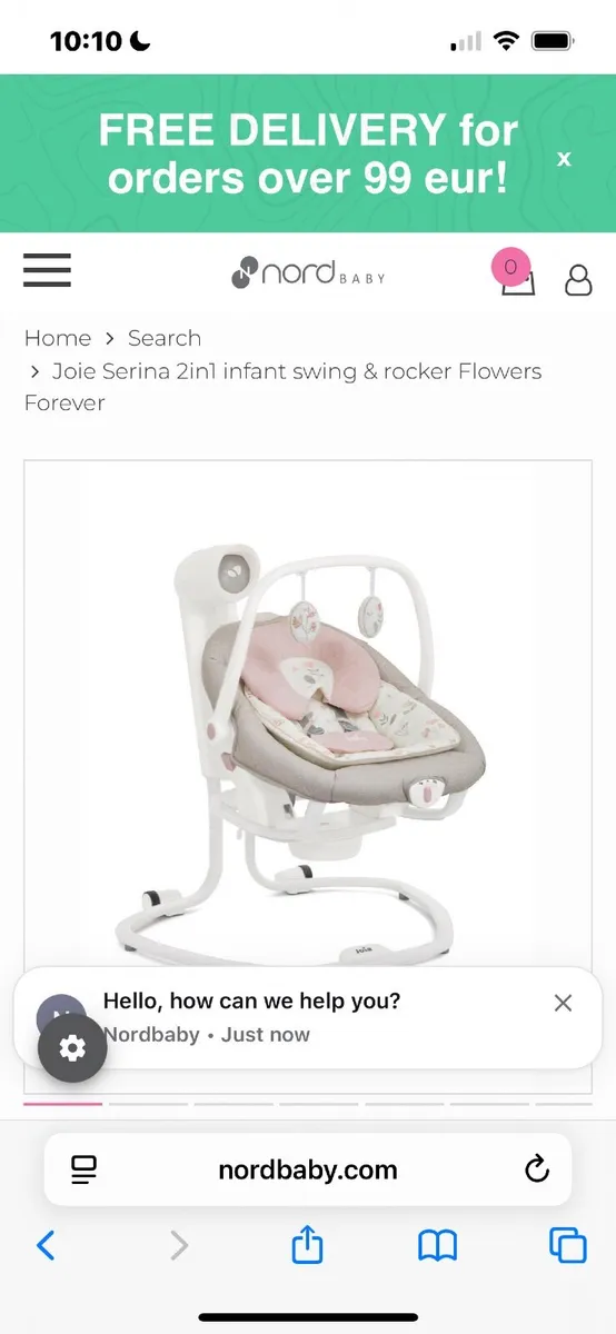 Joie Serina 2in1 infant swing & rocker Flowers For