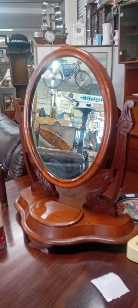 Edwardian Mahogany Dressing Table Mirror - Image 1
