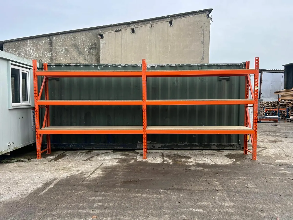 3 teir longspan shelving 2.5m x 600mm  x 2.7m - Image 1