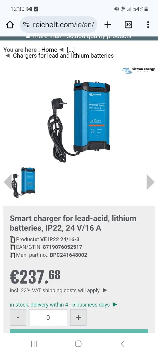 Victron Dc charger 24v 3 outputs