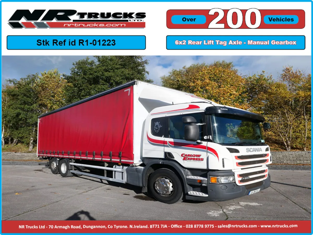 2013 Scania P320 Curtainside  Body 6x2 Manual - Image 1
