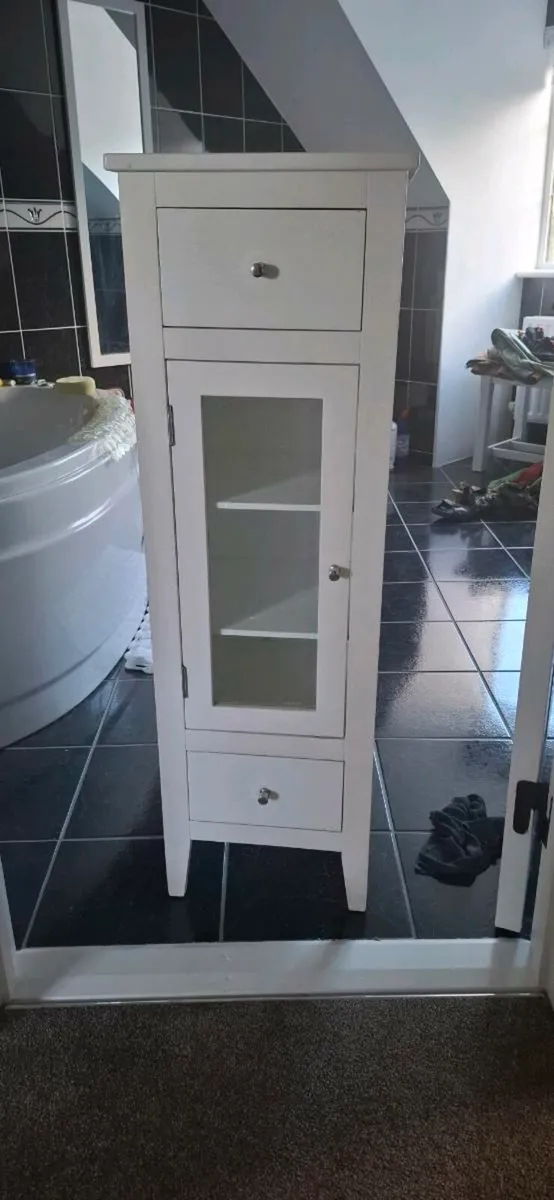 Tall bathroom cabnet 45" x 14" x 14" - Image 1