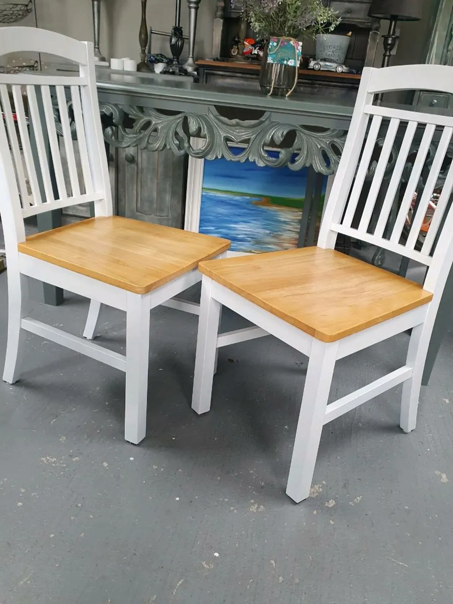 2 solid wood kitchen dining cha - Image 2