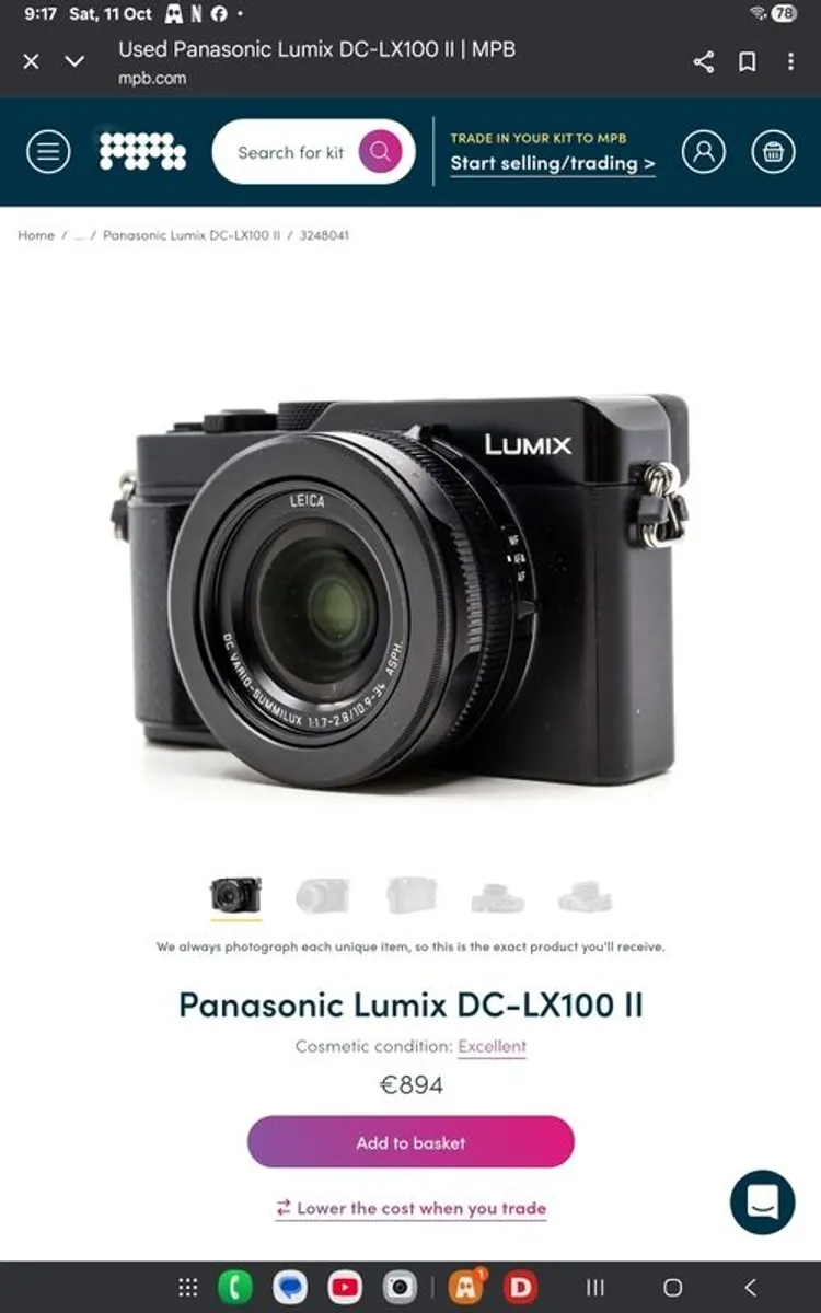 camera. Lumix  Lx100 ii - Image 1
