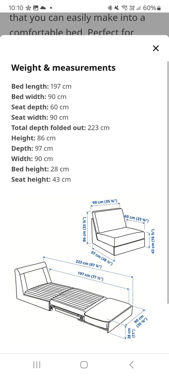 Sofa bed - Image 2
