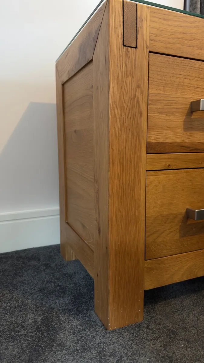 Solid Oak Bedside Lockers - Image 4