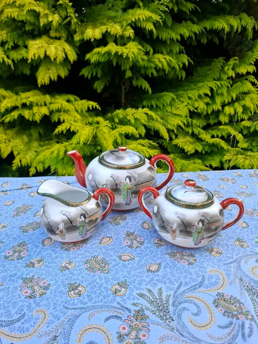 By post only asian china tea set - Image 1