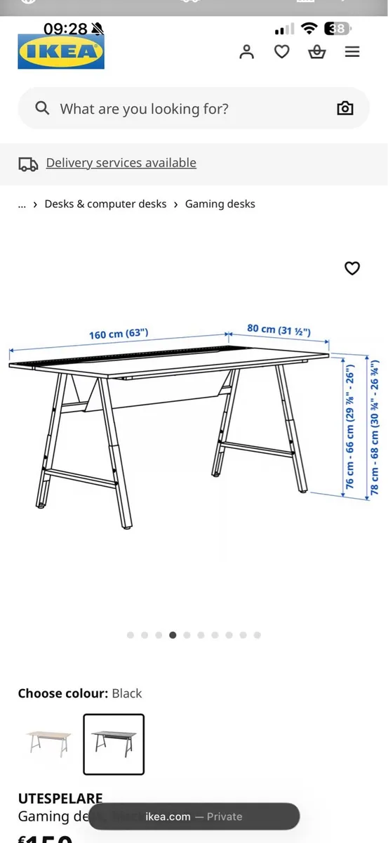 Gaming desk 160x80cm - Image 2