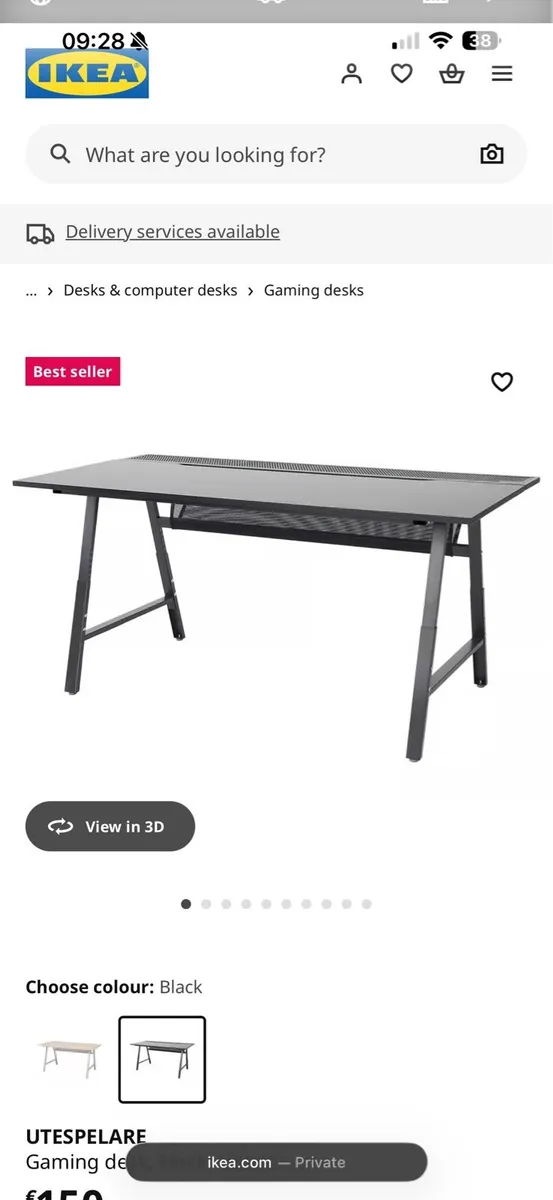 Gaming desk 160x80cm - Image 3