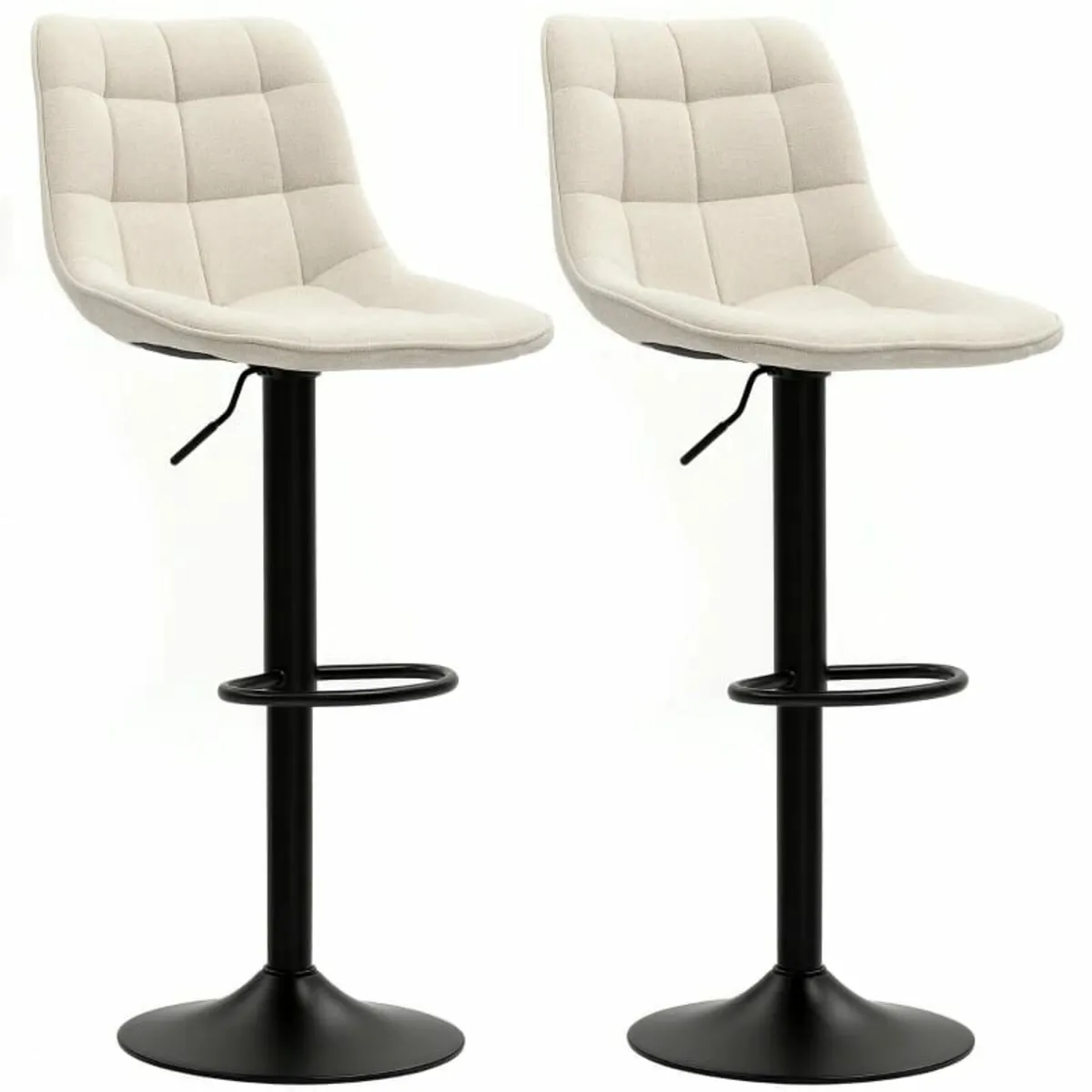 Modern Bar Stool, 2-Piece Set of Swivel Bar Chairs - Image 3