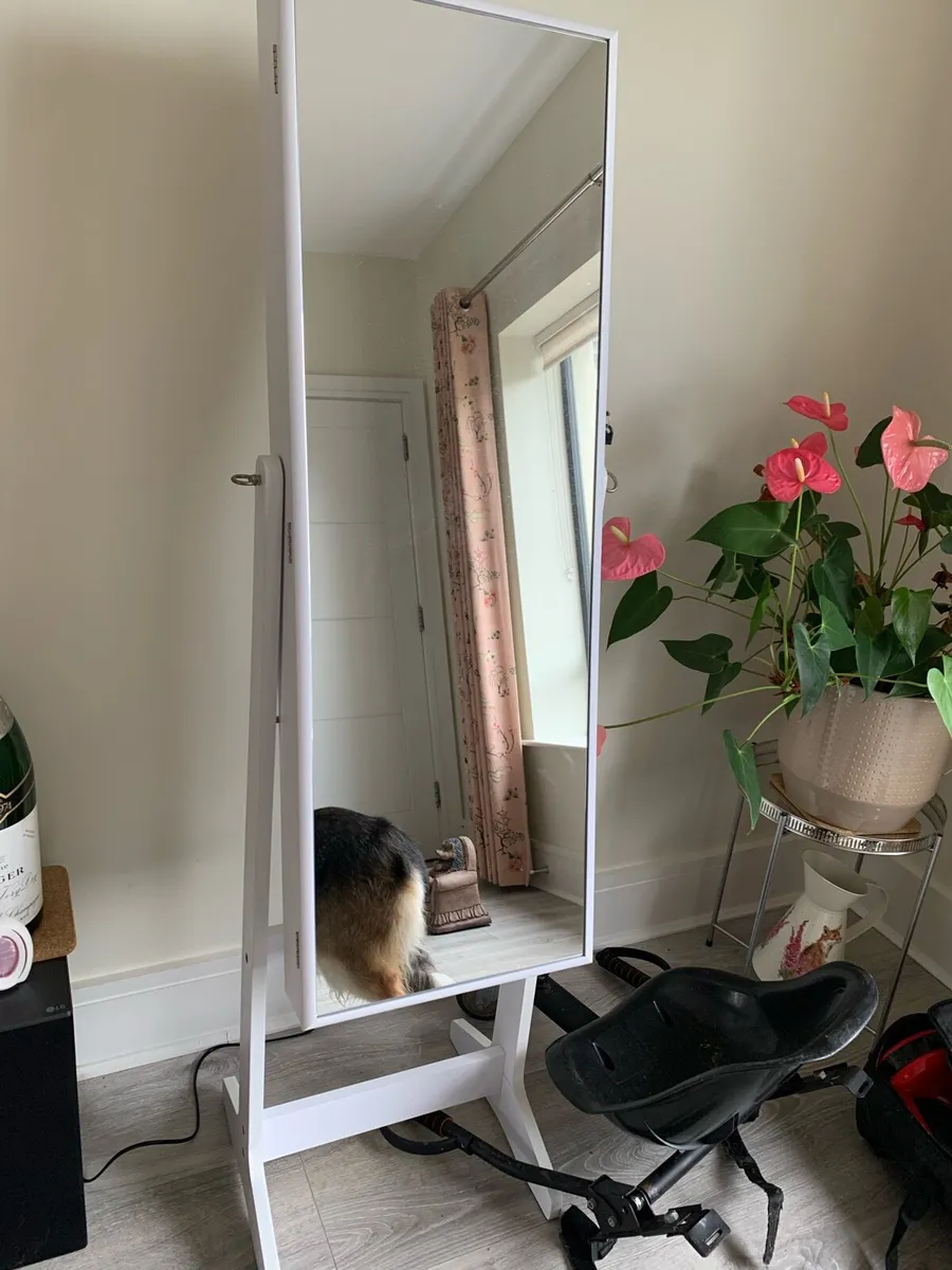 Jewellery cabinet with full length mirror - Image 1