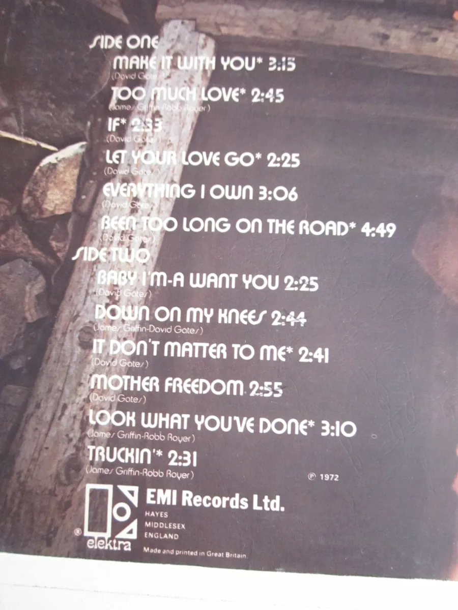 The Best of Bread Vinyl LP - Image 3