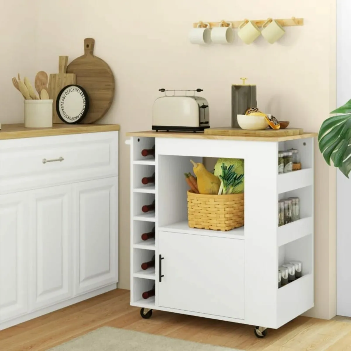 Kitchen trolley, rolling kitchen island, kitchen t - Image 3